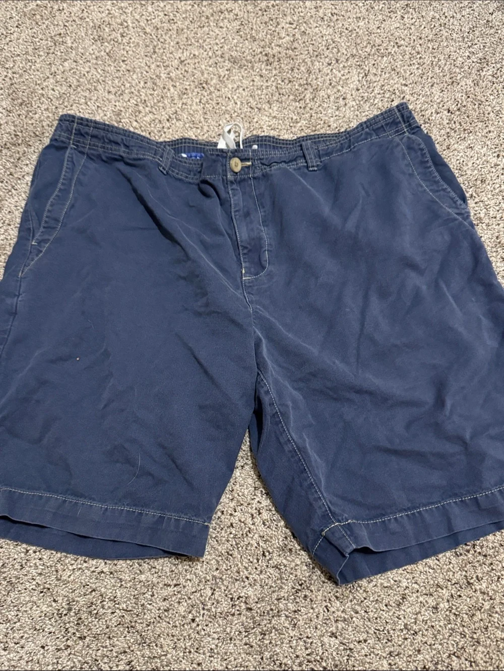 Tommy Bahama Men’s Navy Blue Flat Front Shorts with White Drawstrings size XXL
